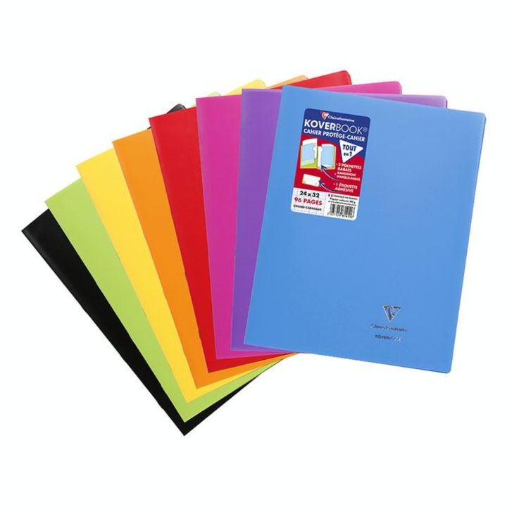 Cahier 24 x 32 cm grands carreaux Séyès 96 pages Koverbook - Clairefontaine - Rougier et Plé
