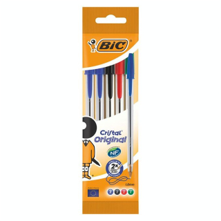 Pochette de 5 Stylos à bille cristal - Bic - Rougier et Plé