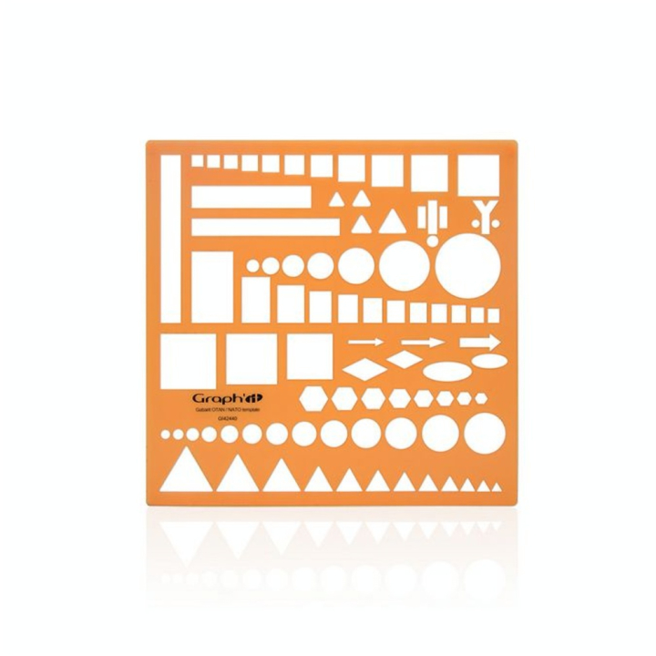 Normographe Gabarit OTAN 15.5 x 15.5 cm - Graph'it - Rougier et Plé