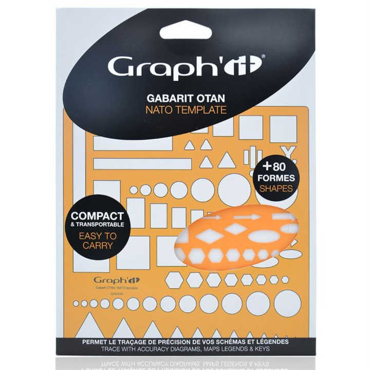 Normographe Gabarit OTAN 15.5 x 15.5 cm - Graph'it - Rougier et Plé