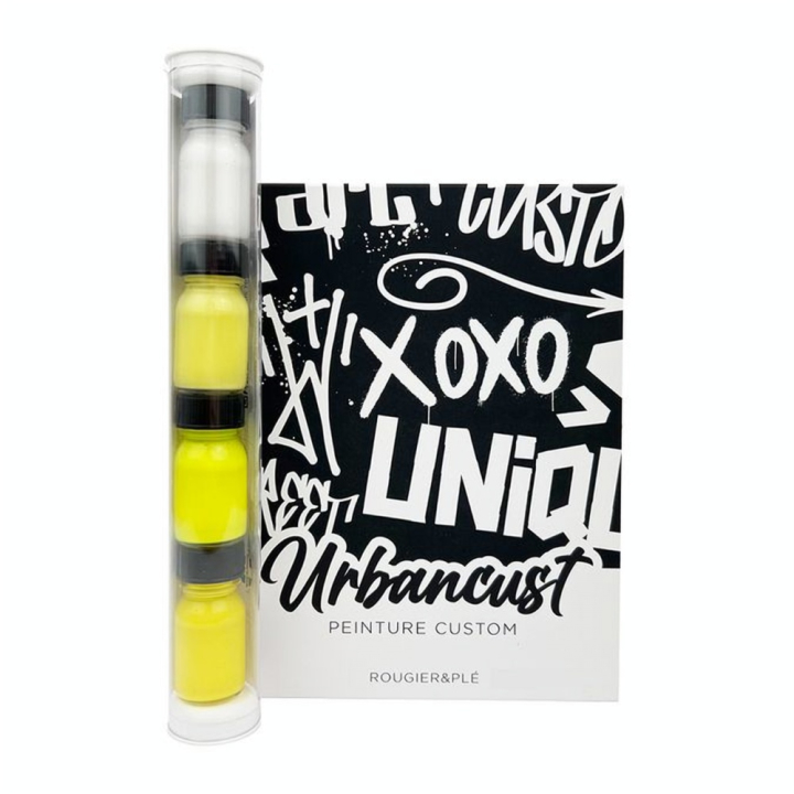 Peinture Custom Cuir Kit 4 Flacons 10 ml Tons Jaunes - Urbancust - Rougier et Plé