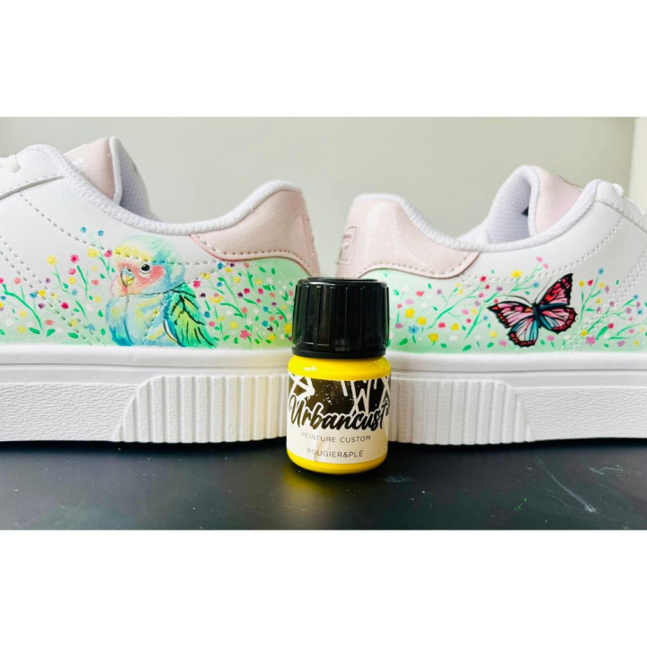 Peinture Custom Cuir Kit 4 Flacons 10 ml Tons Jaunes - Urbancust - Rougier et Plé