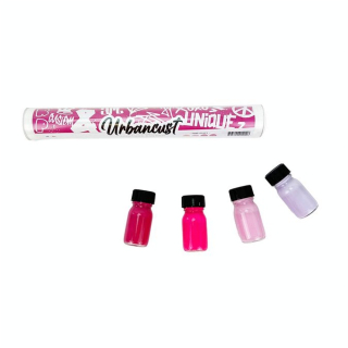 Peinture Custom Cuir Kit 4 Flacons 10 ml Tons Roses - Urbancust - Rougier et Plé