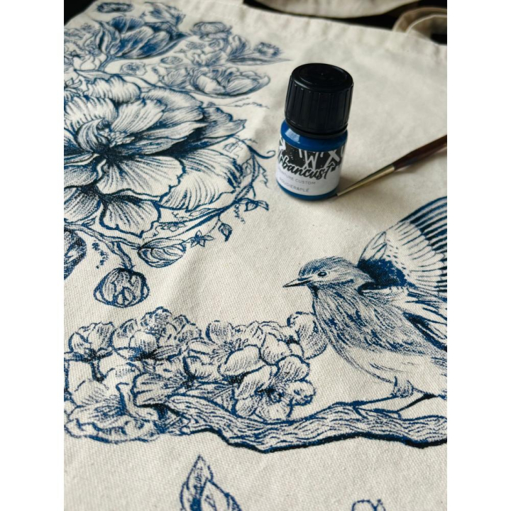 Peinture Custom Cuir Kit 4 Flacons 10 ml Tons Bleus - Urbancust - Rougier et Plé