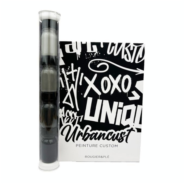 Peinture Custom Cuir Kit 4 Flacons 10 ml Tons Gris - Urbancust - Rougier et Plé