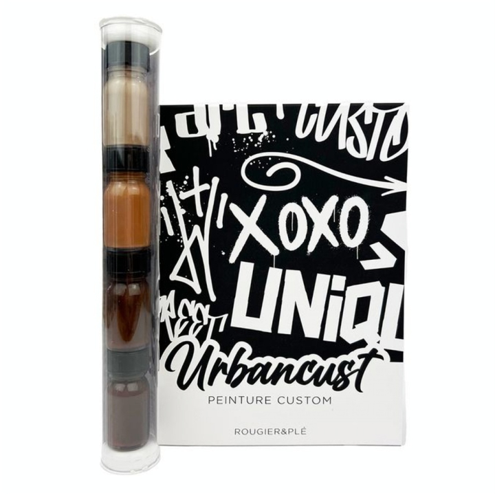 Peinture Custom Cuir Kit 4 Flacons 10 ml Tons Bruns - Urbancust - Rougier et Plé