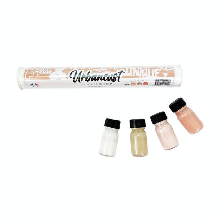 Peinture Custom Cuir Kit 4 Flacons 10 ml Tons Peau - Urbancust - Rougier et Plé