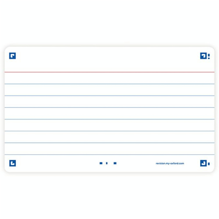 Fiche Bristol Flash 2.0 32 pcs 7.5 x 12.5 cm Blanc - Oxford - Rougier et Plé