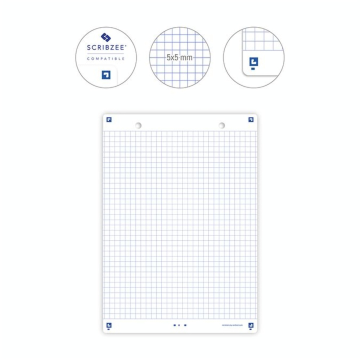 Fiche Bristol Révision 2.0 A5 14.8 x 21 cm 32 pcs Perforée Blanc - Oxford - Rougier et Plé