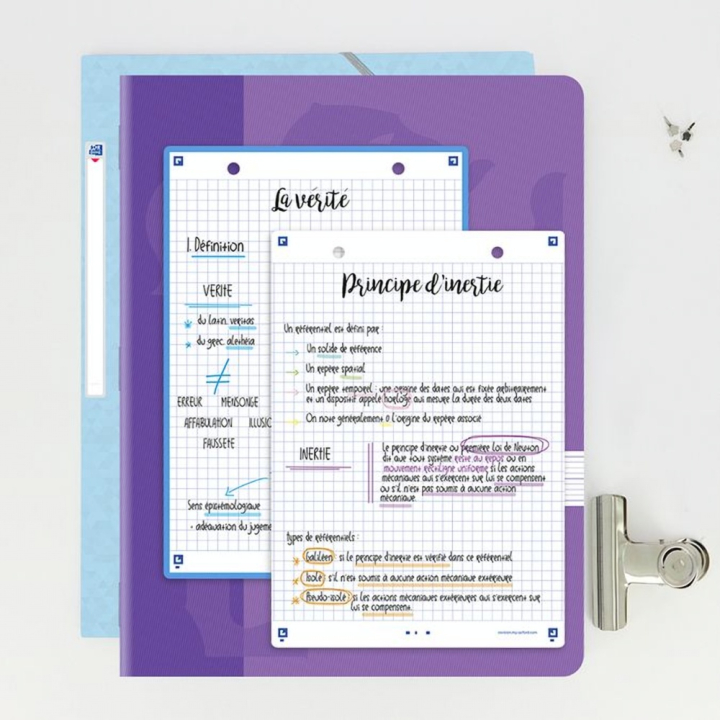 Fiche Bristol Révision 2.0 A5 14.8 x 21 cm 32 pcs Perforée Blanc - Oxford - Rougier et Plé