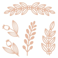 Feuillage ajouré en bois Splendid Christmas 15 pcs - Artemio - Rougier et Plé