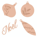 Décoration de Noël ajourée en bois Splendid Christmas 12 pcs - Artemio - Rougier et Plé