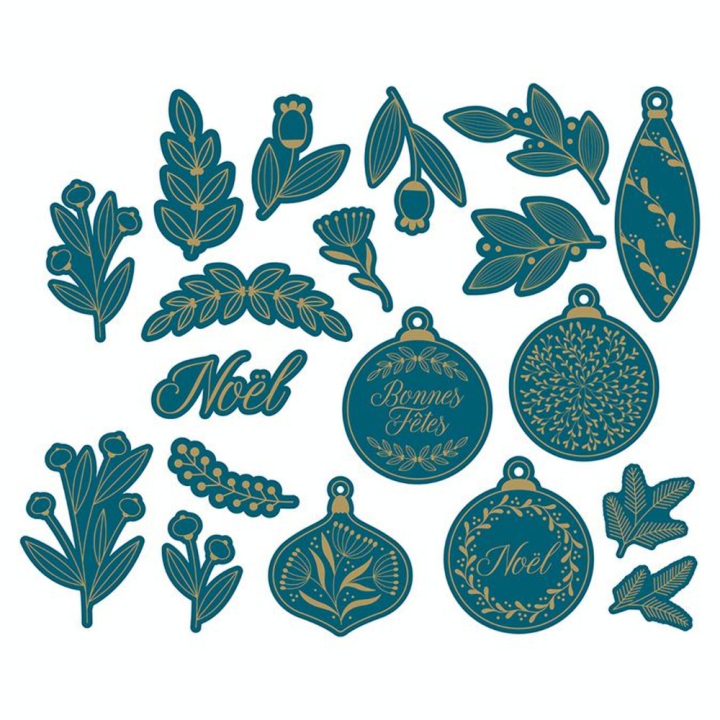 Découpe en papier Splendid Christmas 19 pcs Étiquettes - Artemio - Rougier et Plé