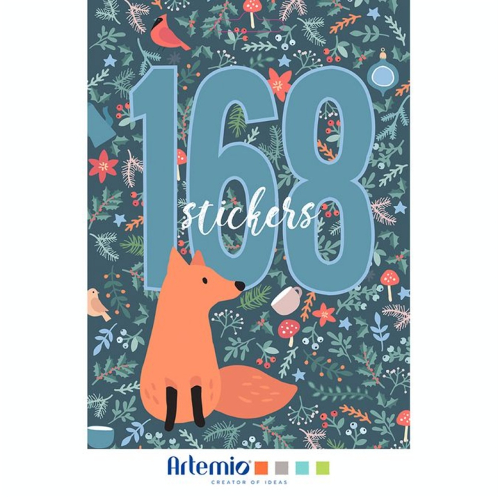 Autocollant Woodsy Christmas Livre de 12 feuilles 168 pcs - Artemio - Rougier et Plé