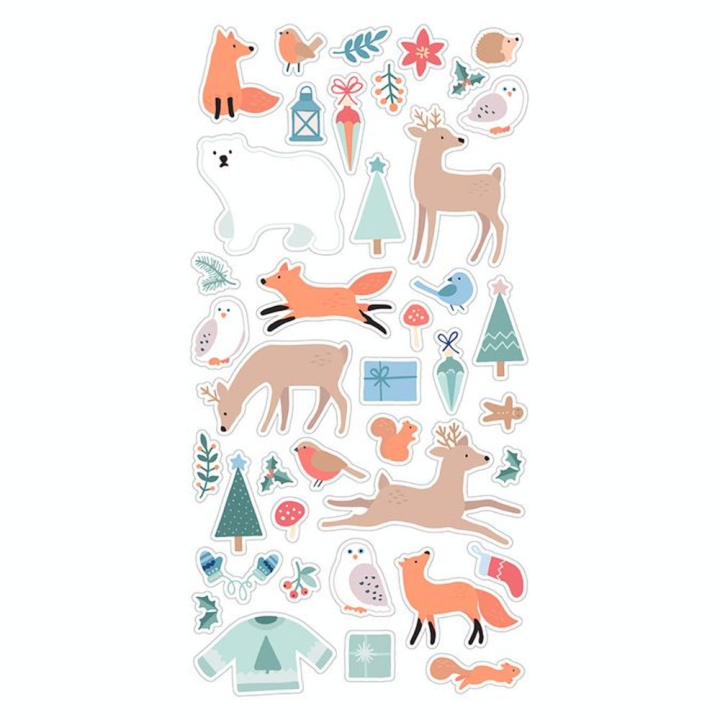 Autocollant 3D Puffies XL Woodsy Christmas Animaux - Artemio - Rougier et Plé