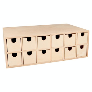 Calendrier de l'Avent 2 x 12 tiroirs 33.5 x 20.5 x 11.5 cm - Artemio - Rougier et Plé