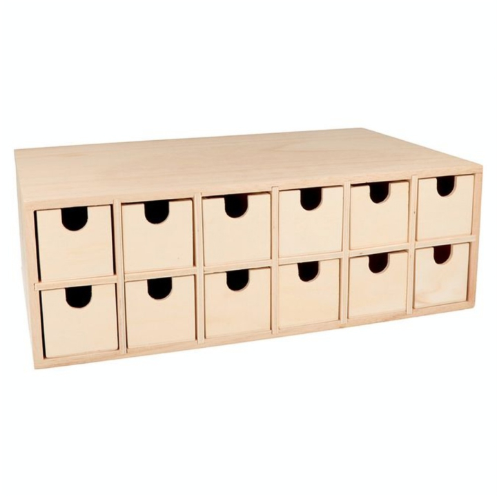 Calendrier de l'Avent 2 x 12 tiroirs 33.5 x 20.5 x 11.5 cm - Artemio - Rougier et Plé