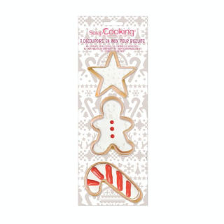 Emporte-pièce 3 pcs Bonhomme en pain d'épice Étoile Sucre d'orge - ScrapCooking - Rougier et Plé