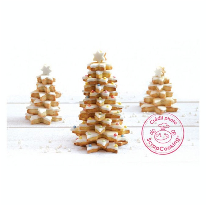 Emporte-pièce Flocon Kit Sapin de Noël 5 pcs - ScrapCooking - Rougier et Plé