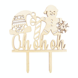 Décor de gâteau en bois Cake Topper OhOhOh - ScrapCooking - Rougier et Plé
