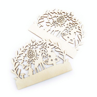Embout de bûche en bois Forêt enchantée 2 pcs - ScrapCooking - Rougier et Plé