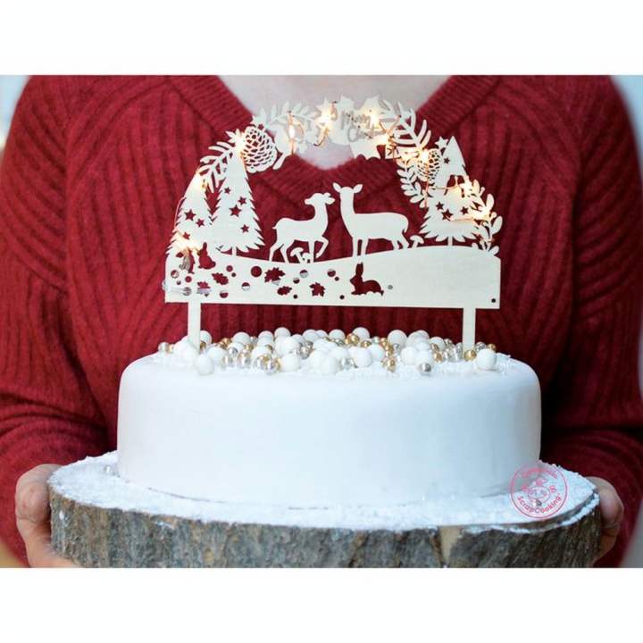 Embout de bûche en bois Forêt enchantée 2 pcs - ScrapCooking - Rougier et Plé
