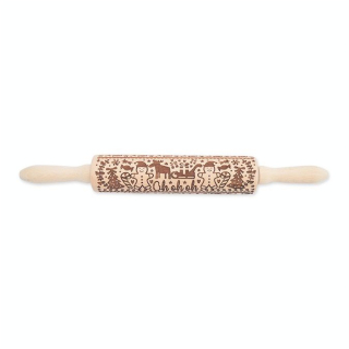 Rouleau à pâtisserie en bois 39 cm Empreinte OhOhOh - ScrapCooking - Rougier et Plé