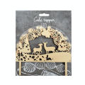 Décor de gâteau lumineux en bois Cake Topper Led Forêt enchantée - ScrapCooking - Rougier et Plé