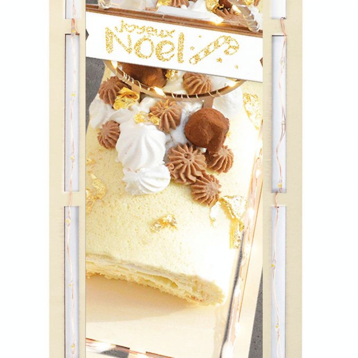 Plat à Gâteau Rectangle Lumineux en bois 13 x 40 cm Led - ScrapCooking - Rougier et Plé