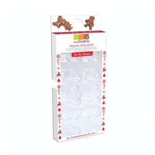 Moule rigide Chocolats de Noël 27.5 x 13.5 x 2.3 cm - ScrapCooking - Rougier et Plé