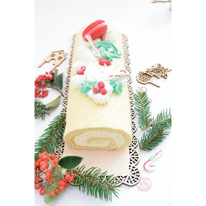 Kit bûche roulée Tapis à génoise + Douilles + Poches à douilles 7 pcs - ScrapCooking - Rougier et Plé