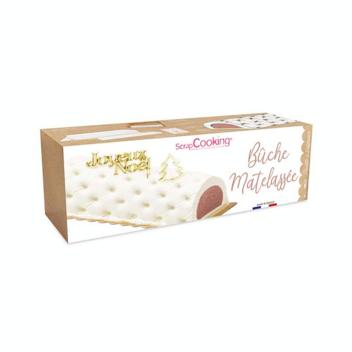 Moule semi-rigide Bûche matelassée 33 x 11.5 x 6 cm + Insert - ScrapCooking - Rougier et Plé