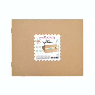 Boîte à gâteau en carton 32 x 32 x 8 cm 2 pcs - ScrapCooking - Rougier et Plé