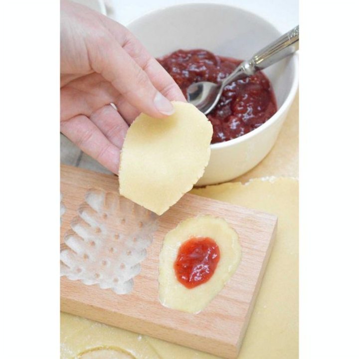 Moule en bois pour Biscuits Fourrés 20 x 10 x 2 cm Petits Biscuits - ScrapCooking - Rougier et Plé