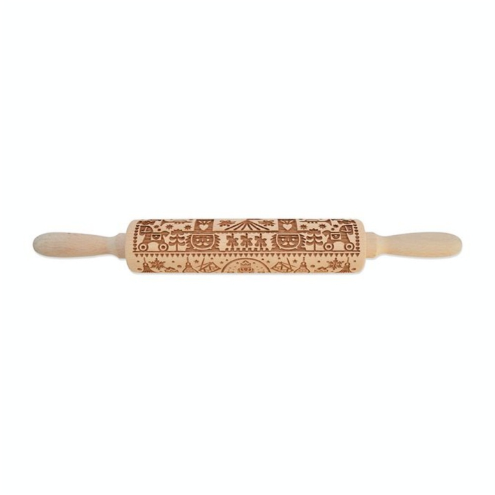 Rouleau à pâtisserie en bois 39 cm Empreinte Casse-Noisette - ScrapCooking - Rougier et Plé