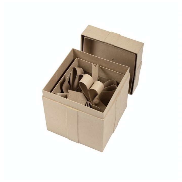 Boîte Cadeau carrée 26 x 26 x 27 cm 2 pcs - Décopatch - Rougier et Plé