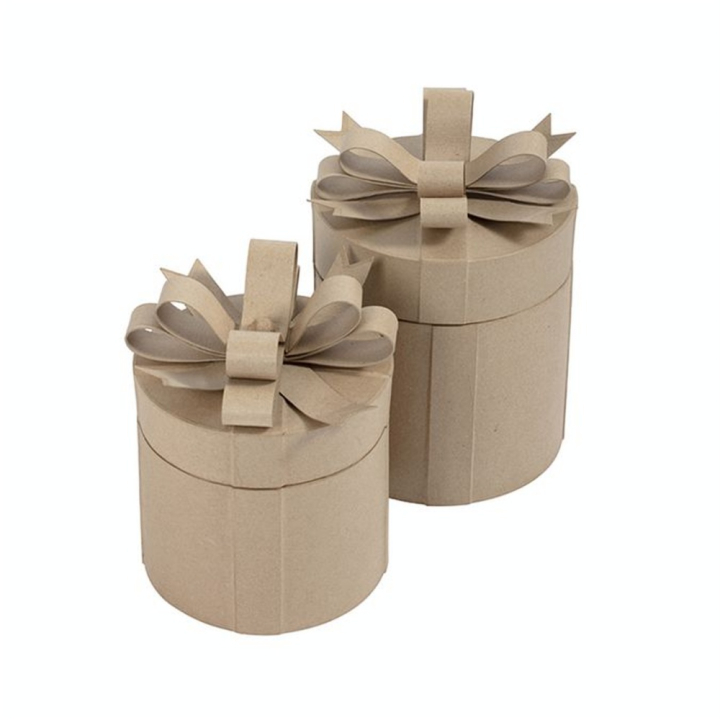 Boîte Cadeau ronde 26 x 32 cm 2 pcs - Décopatch - Rougier et Plé