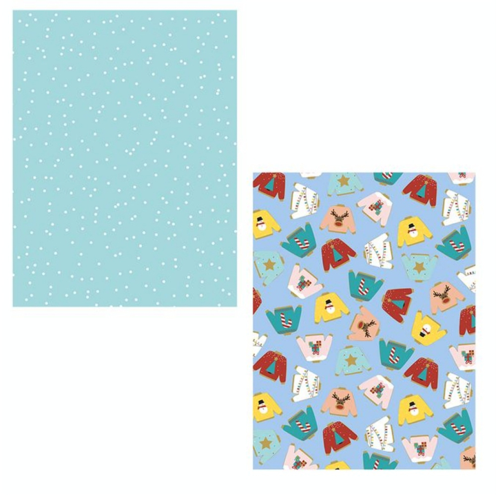 Papier Texture Noël Maille Xmas 30 x 40 cm 4 pcs - Décopatch - Rougier et Plé