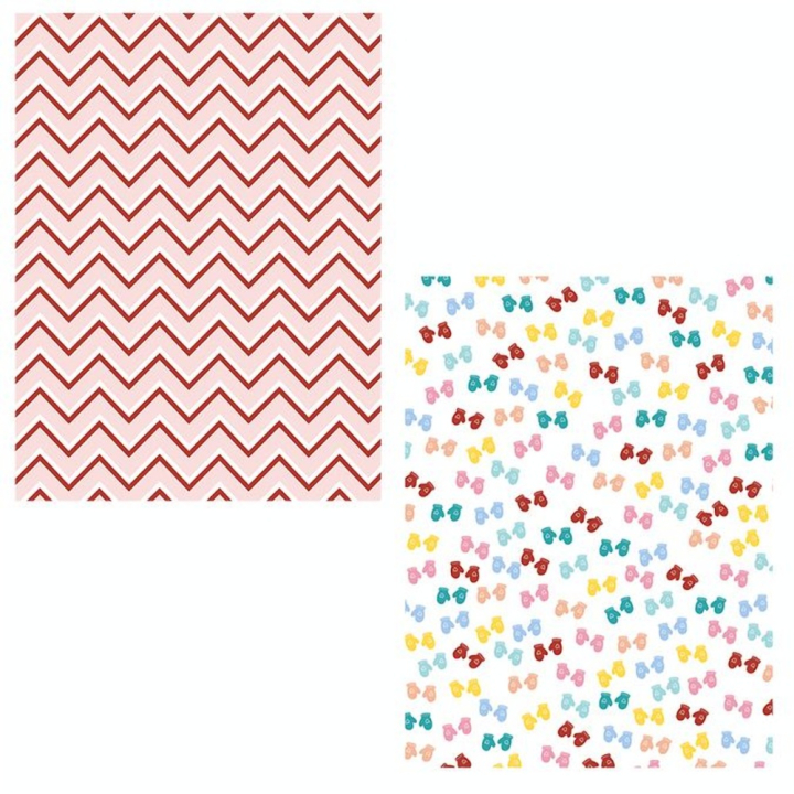 Papier Texture Noël Maille Xmas 30 x 40 cm 4 pcs - Décopatch - Rougier et Plé