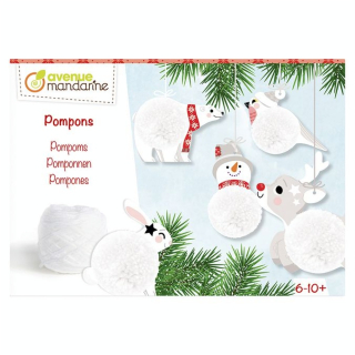 Boîte créative Pompons de Noël Blancs - Avenue Mandarine - Rougier et Plé