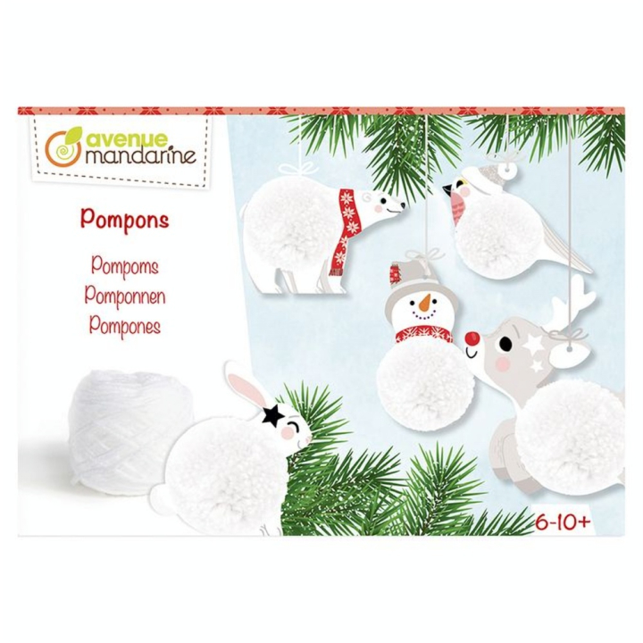 Boîte créative Pompons de Noël Blancs - Avenue Mandarine - Rougier et Plé