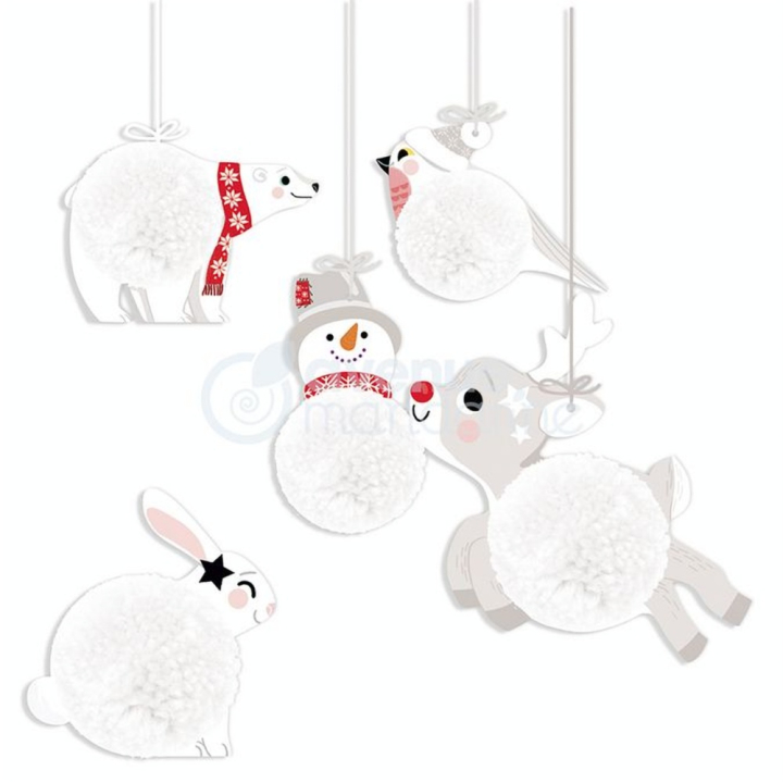 Boîte créative Pompons de Noël Blancs - Avenue Mandarine - Rougier et Plé