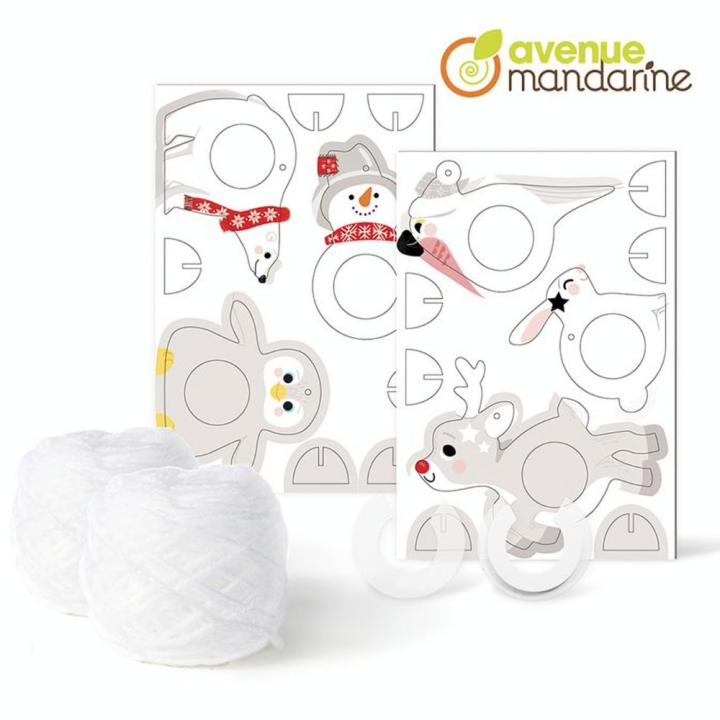 Boîte créative Pompons de Noël Blancs - Avenue Mandarine - Rougier et Plé