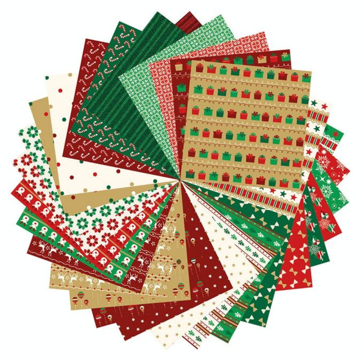 Papier Origami 20 x 20 cm 60 pcs Christmas - Avenue Mandarine - Rougier et Plé