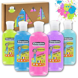 Gel Pailleté Néon 100 ml 5 pcs - Cléopatre - Rougier et Plé