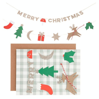 Carte de Noël 3D Guirlande de Noël - Meri Meri - Rougier et Plé