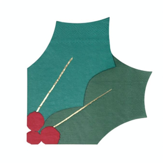 Serviette en papier Feuille de Houx 16 pcs - Meri Meri - Rougier et Plé