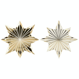 Assiette en carton Étoile dorée Belle Époque 8 pcs - Meri Meri - Rougier et Plé