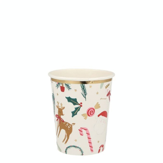Gobelet de Noël Papier écologique 8 pcs - Meri Meri - Rougier et Plé