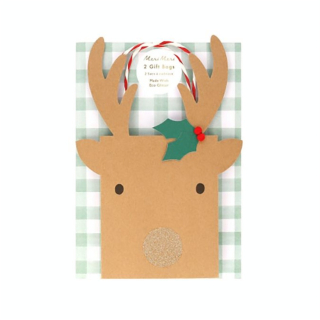 Sac cadeau en papier Renne 2 pcs - Meri Meri - Rougier et Plé